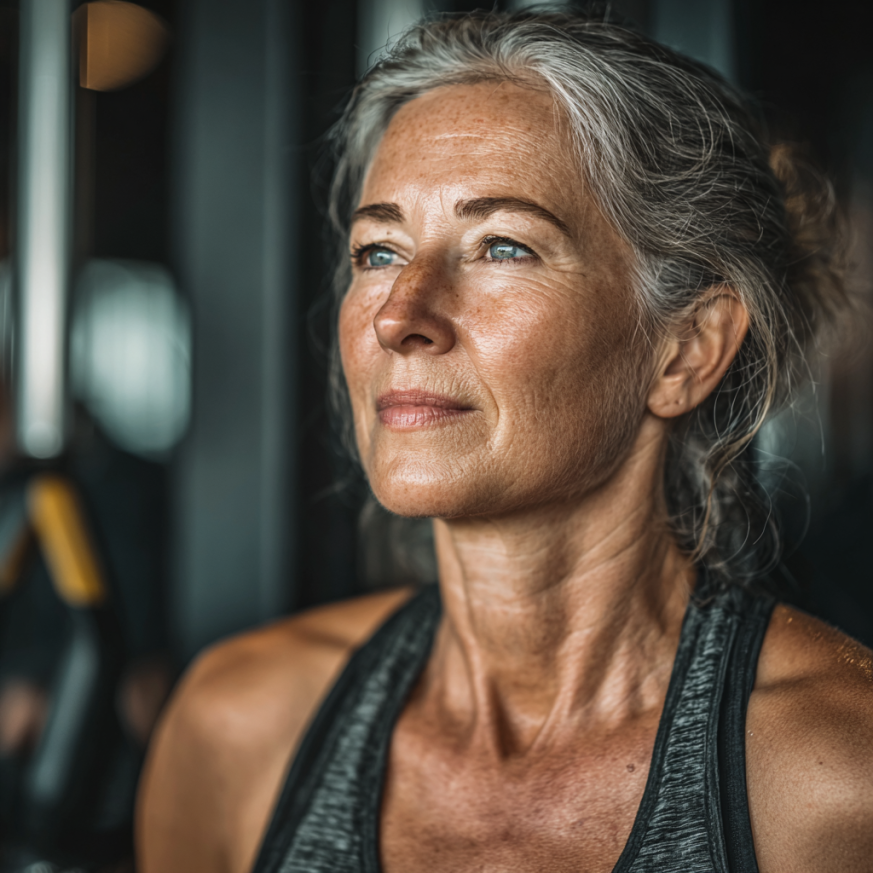 Възрастни хора правят упражнения